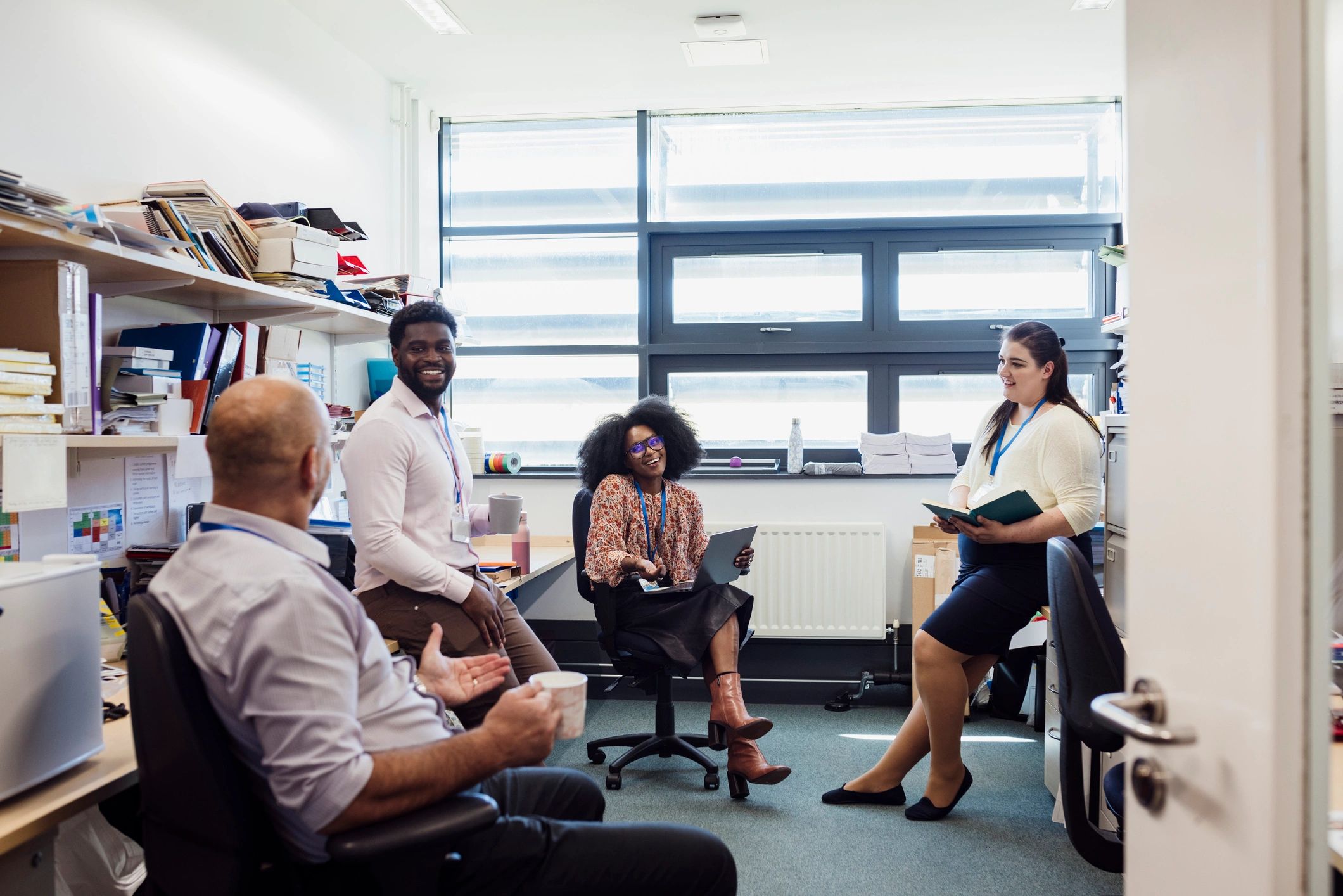 Professional team collaborating in an office